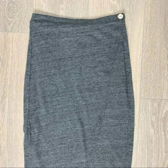 Anthropologie Nation Marnie Wrap Midi Skirt Knit High Rise Waist Grey Size XS - Picture 5 of 15